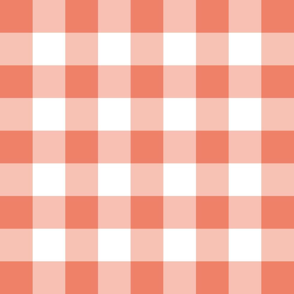 Check seamless pattern. Red and white gingham ornate. Italian fabric style, geometric background vector