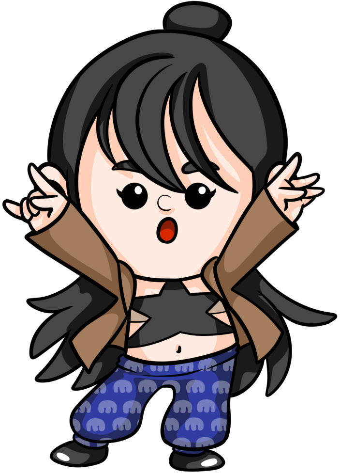 Illustration of Cartoon singer rockstar woman Dream Career and Inspiration for toddler png