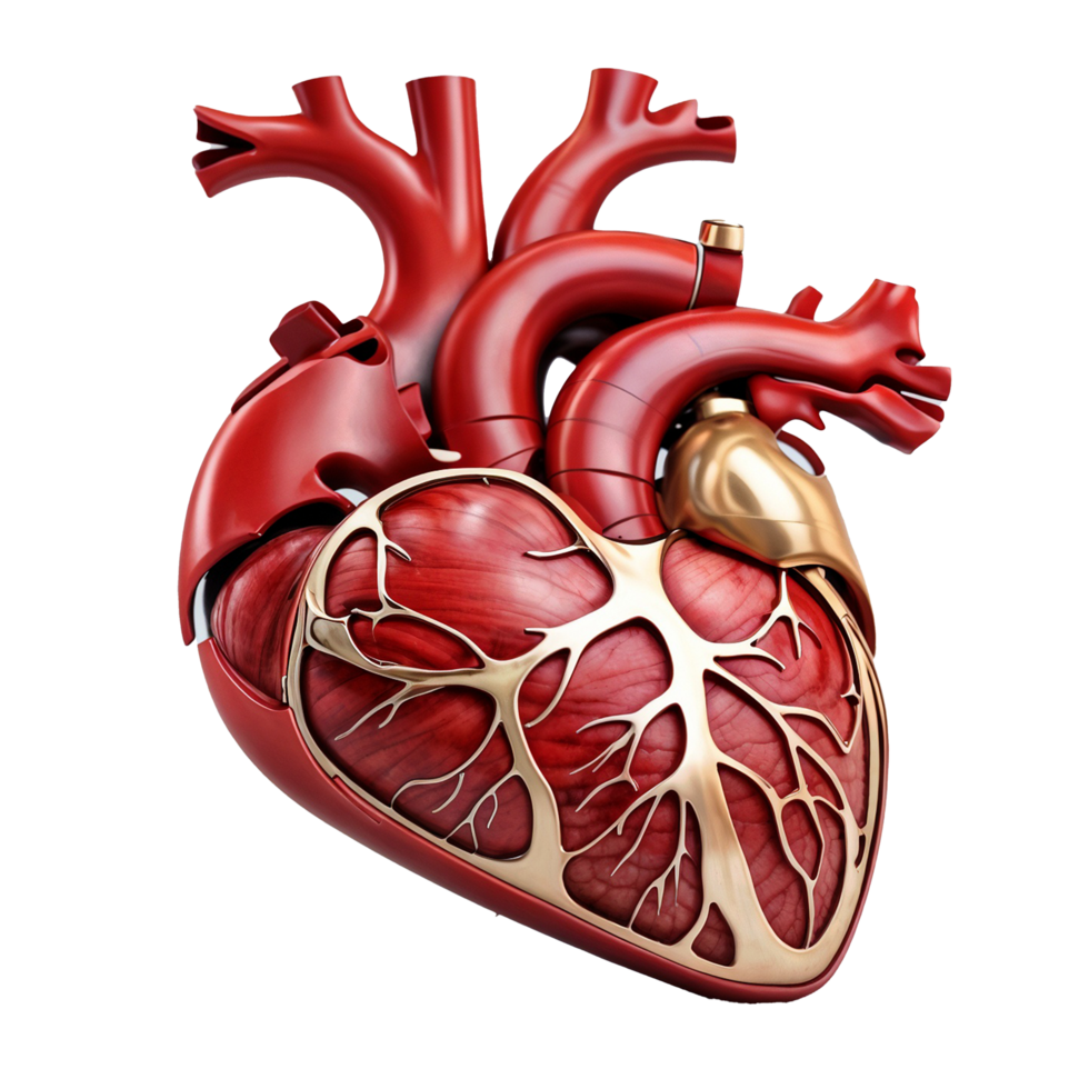 Human heart on transparent background png