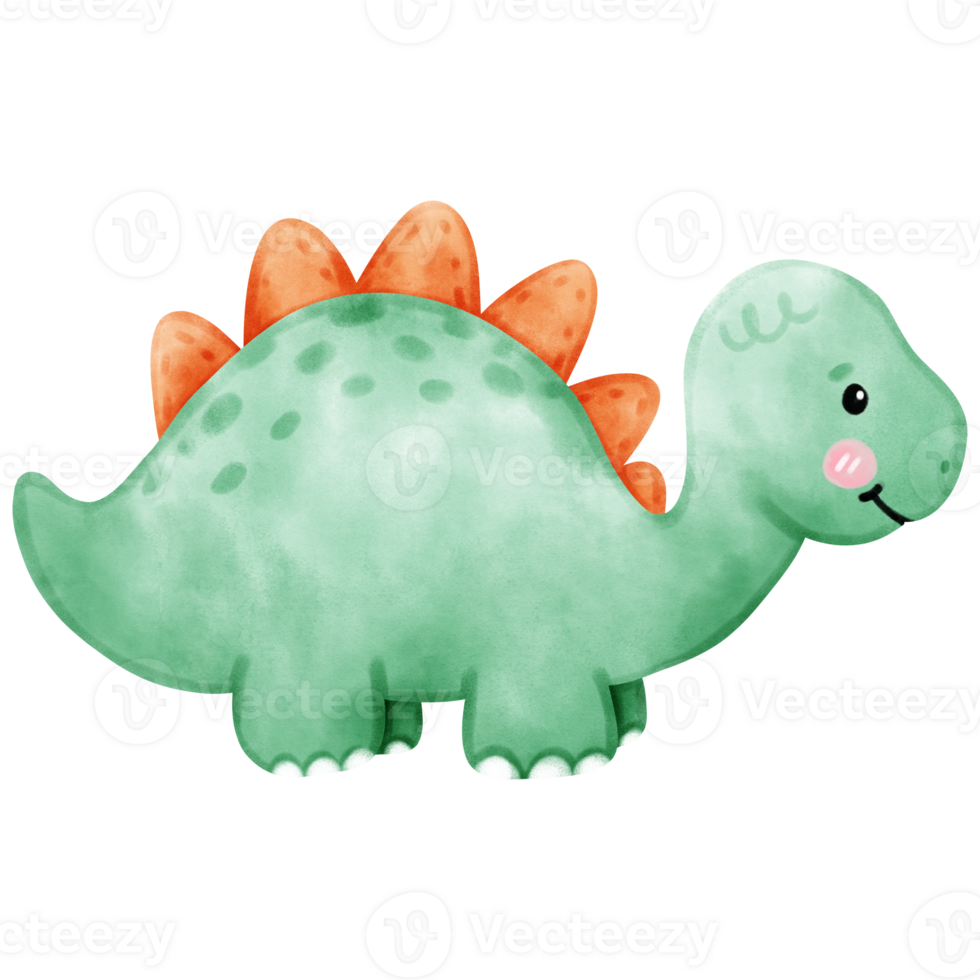 Cute Dino, Dinosaur, watercolor, illustration png
