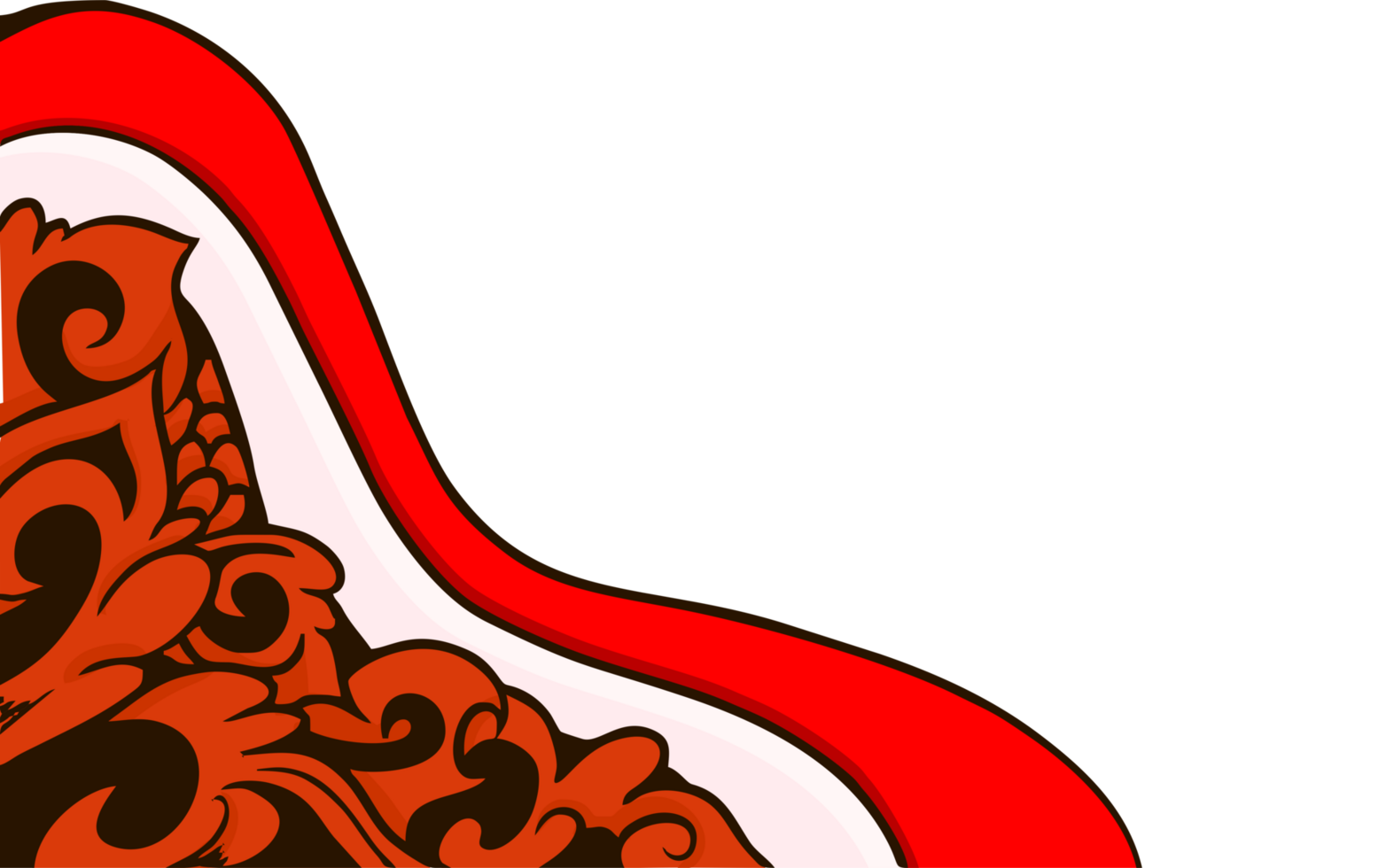 Indonesia flag border frame transparent background design png