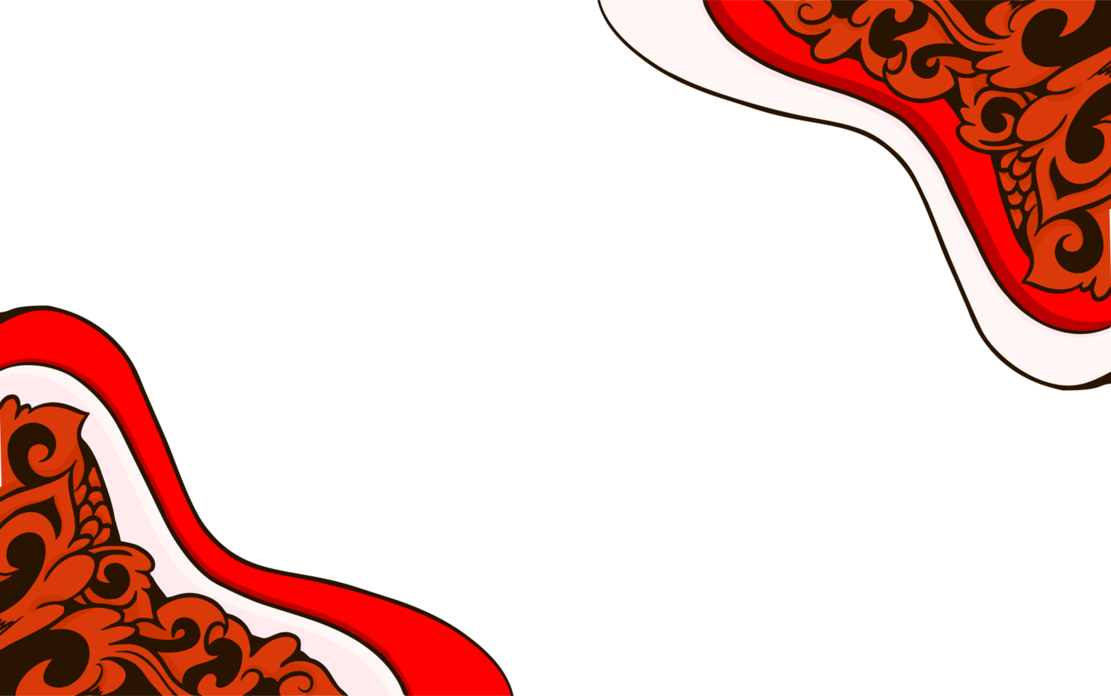 Indonesia flag border frame transparent background design png