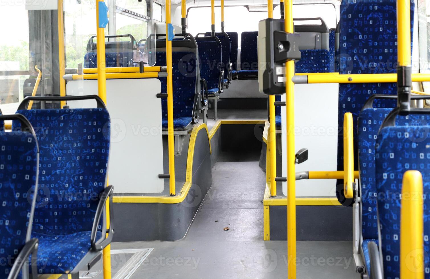 Body parts of a city bus close-up. photo