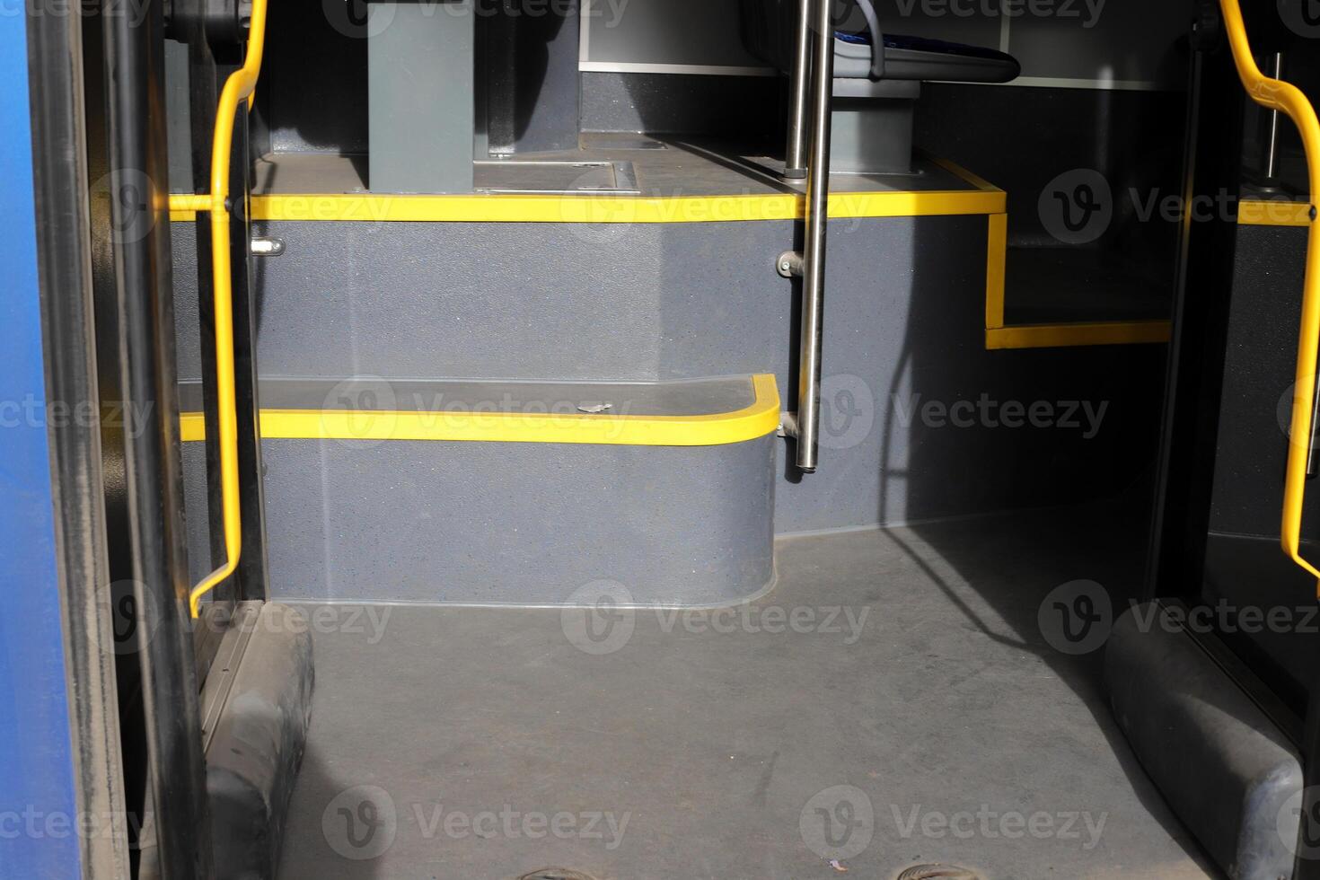 Body parts of a city bus close-up. photo