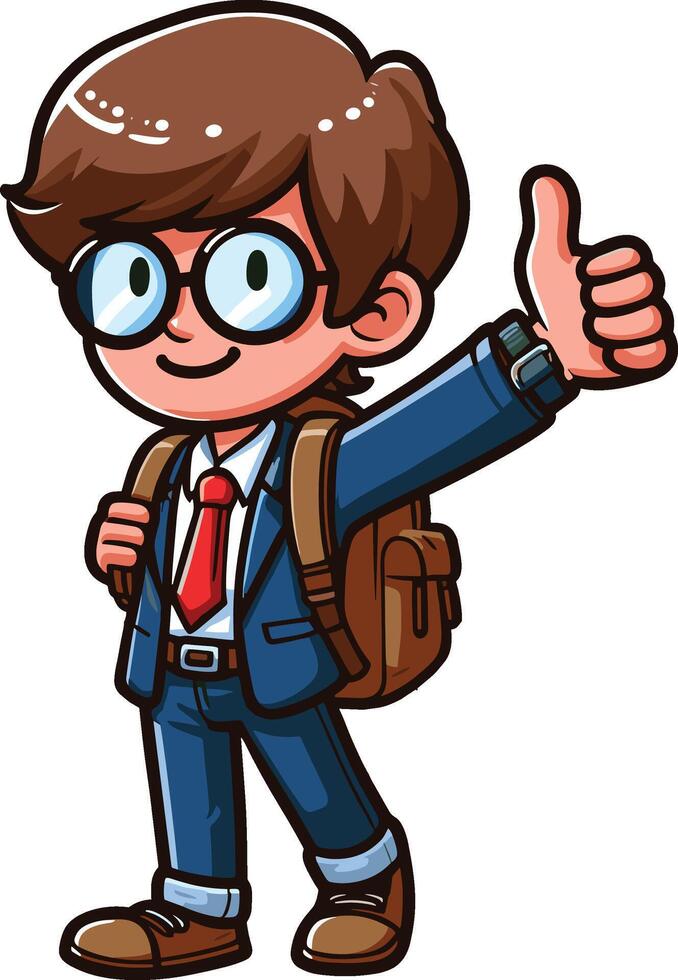 Back to School day student charachter for a also design vector