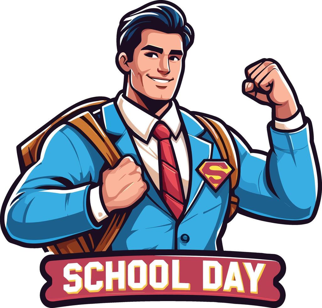 Back to School day student charachter for a also design vector