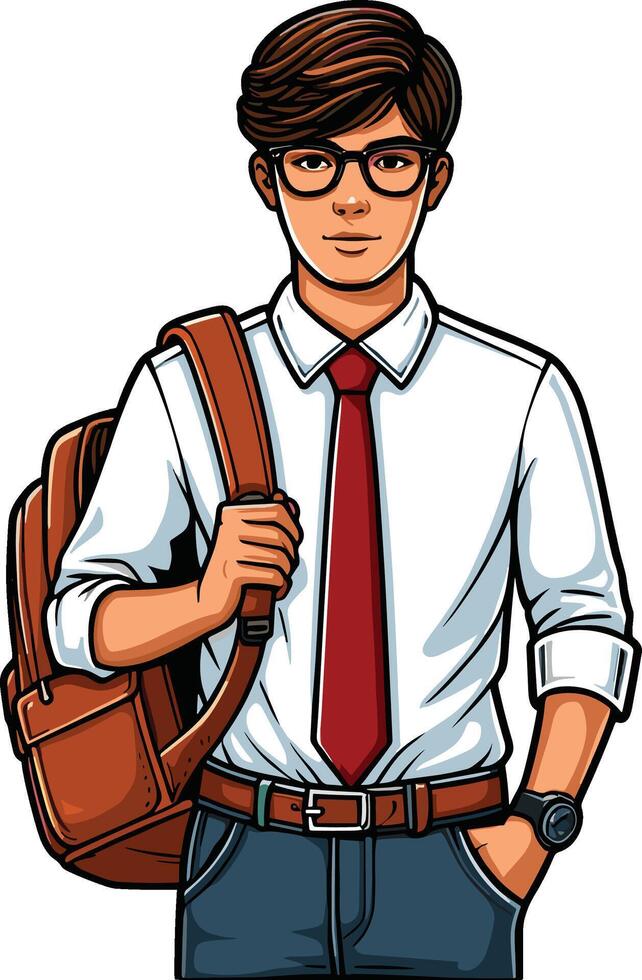 Back to School day student charachter for a also design vector