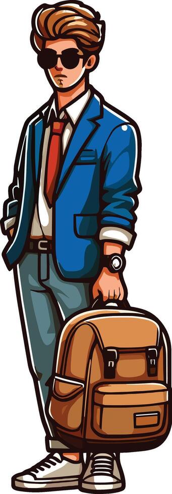 Back to School day student charachter for a also design vector