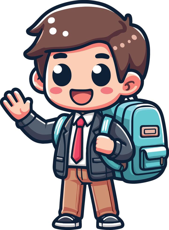 Back to School day student charachter for a also design vector