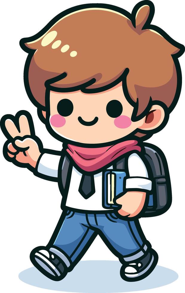 Back to School day student charachter for a also design vector