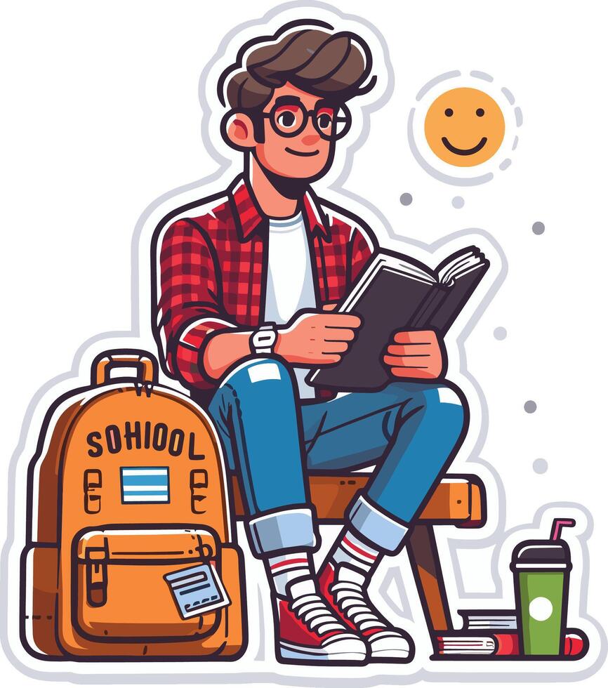 Back to School day student charachter for a also design vector