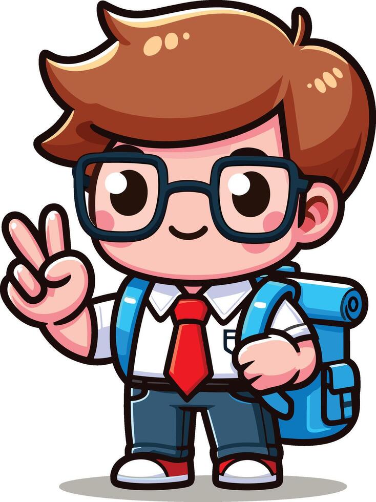 Back to School day student charachter for a also design vector