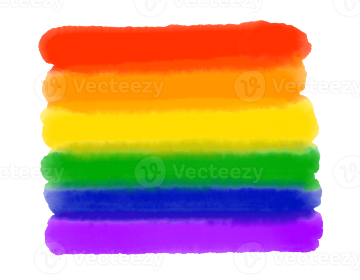 Pride flag watercolor art icon symbol isolated on transparent background png