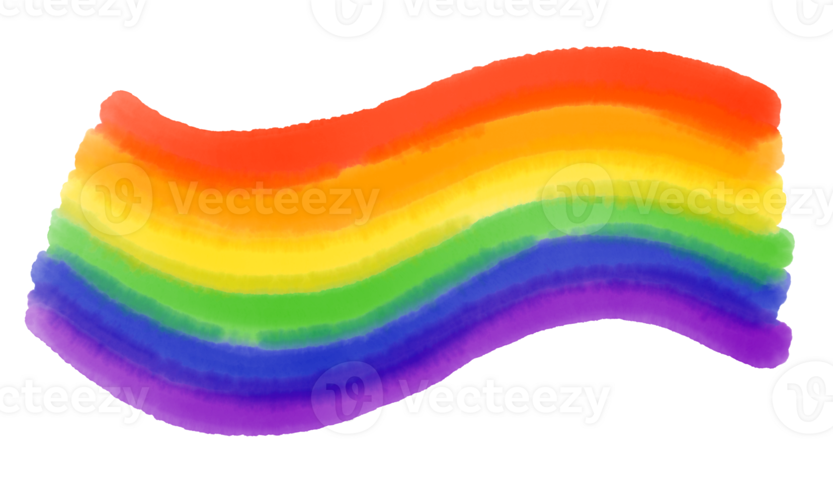 Pride flag watercolor art icon symbol isolated on transparent background png