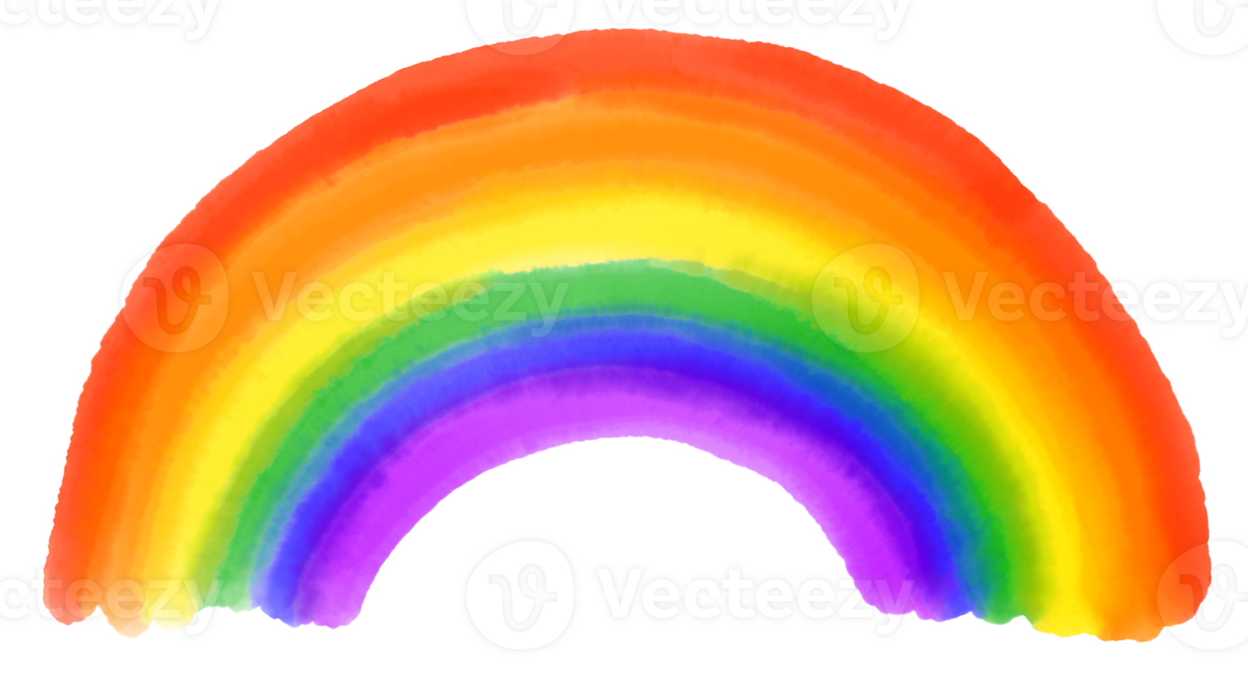 Rainbow Pride flag watercolor art icon symbol isolated on transparent background png