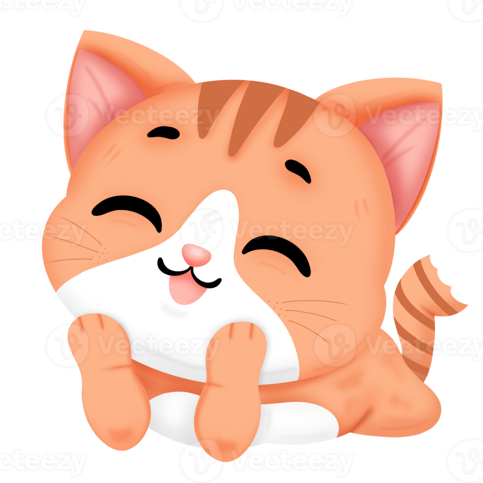 Smile cartoon cat png