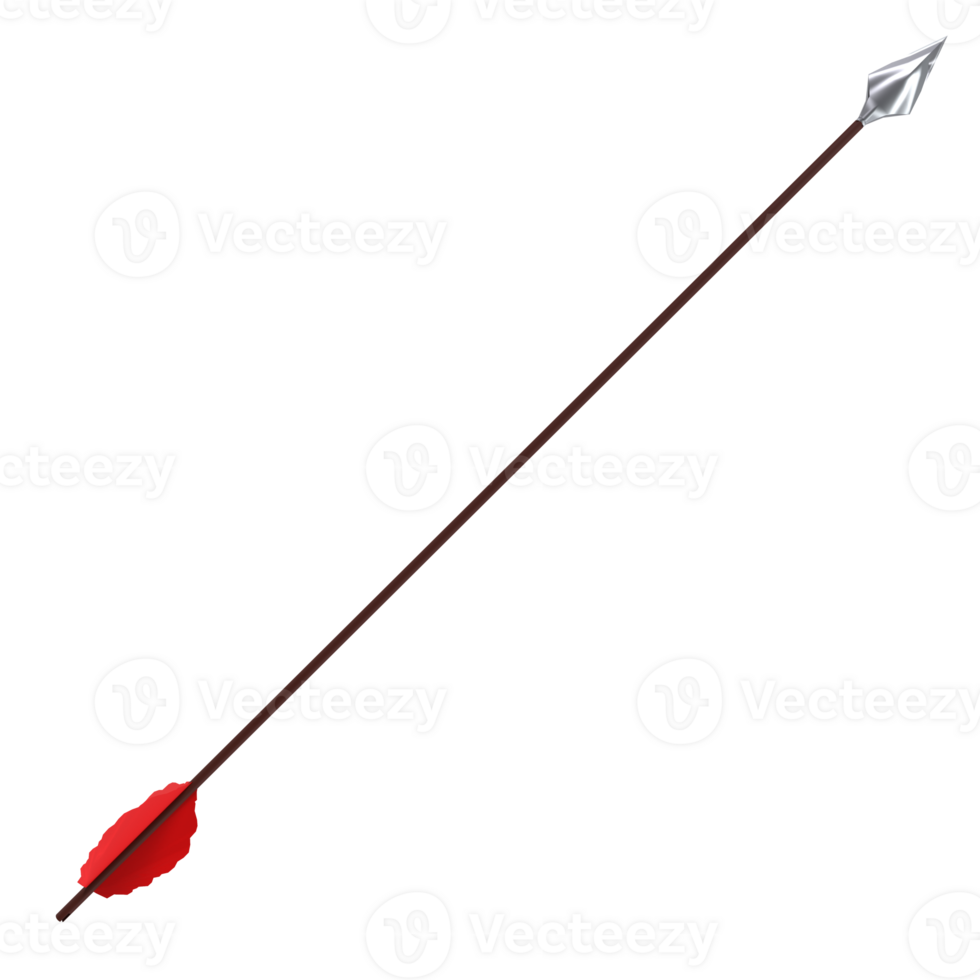 A long arrow with a red tip is shown on a transparent background png