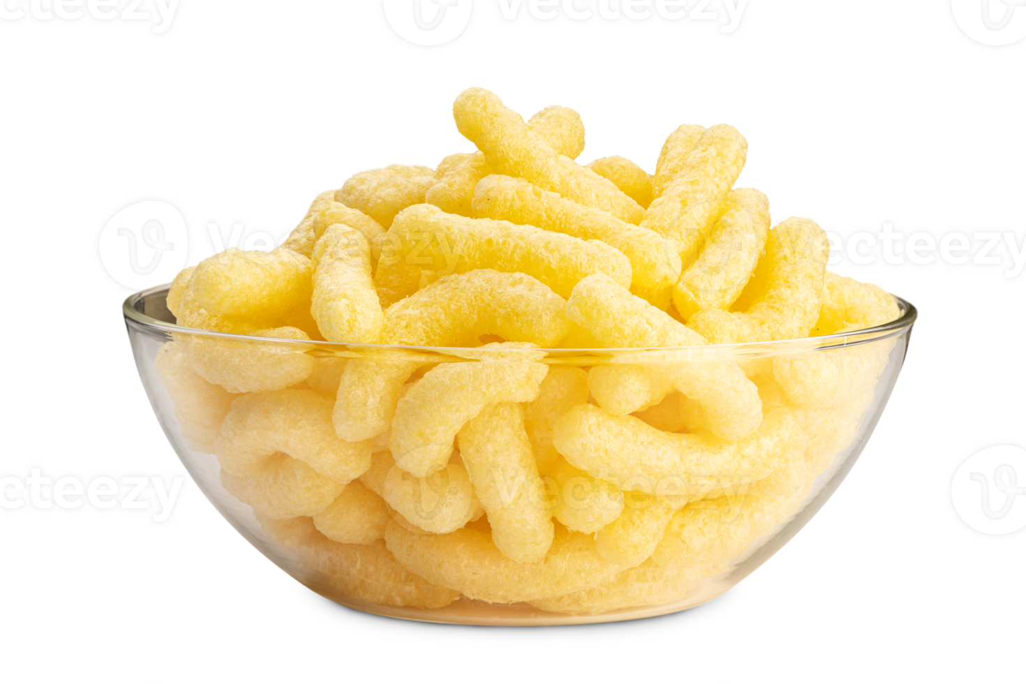 Bowl of Corn sticks isolated on transparent background png