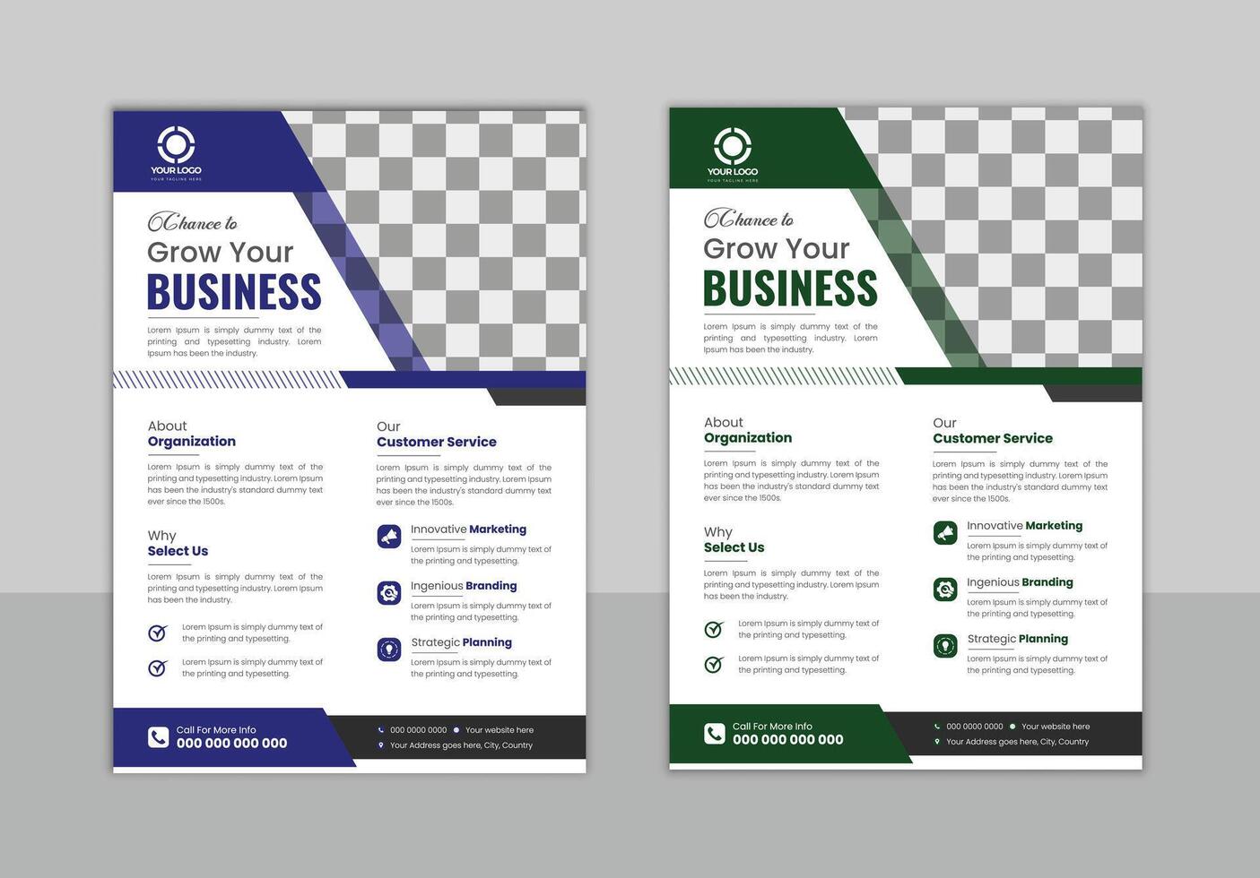 Modern flyer template vector