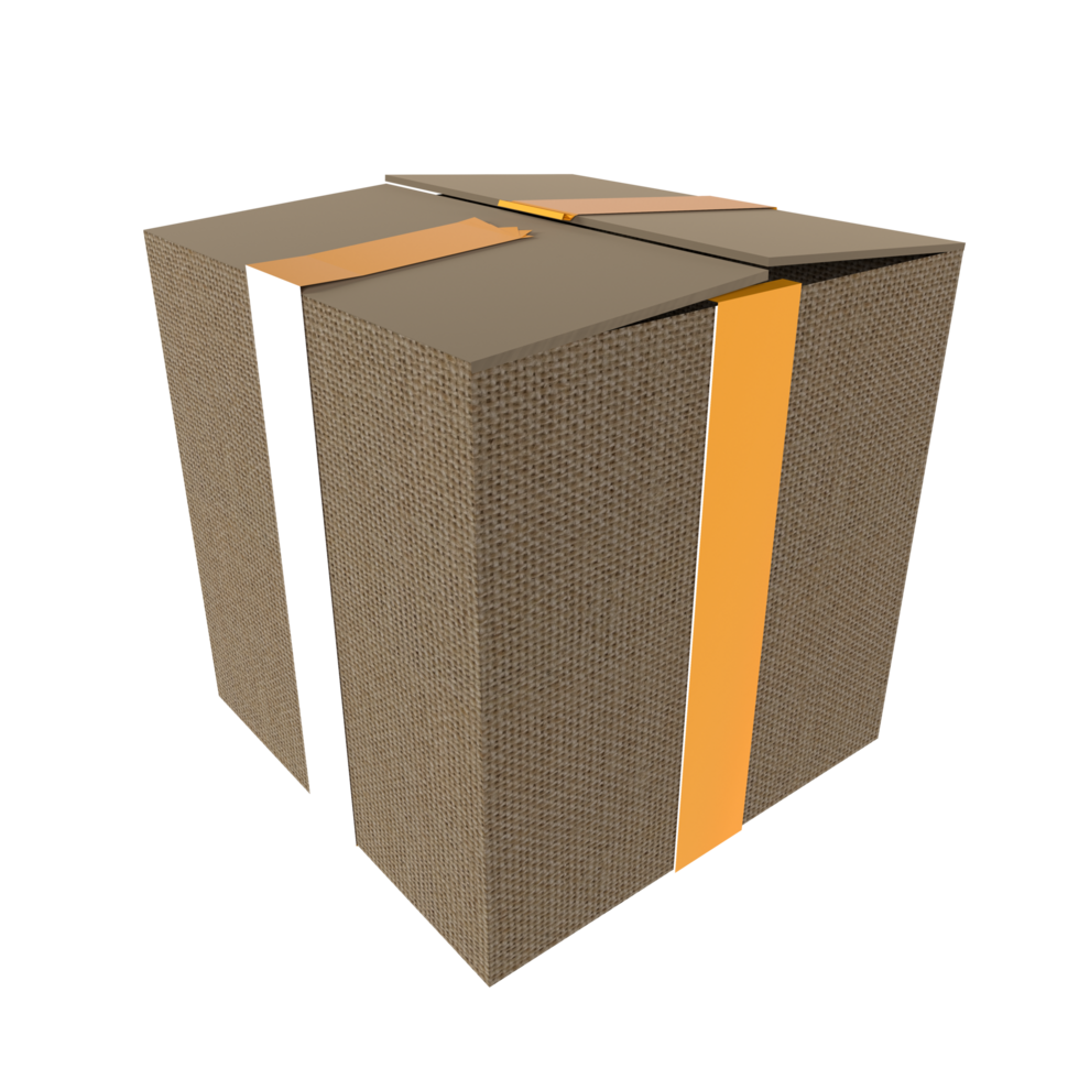 Cardboard Box isolated on transparent png