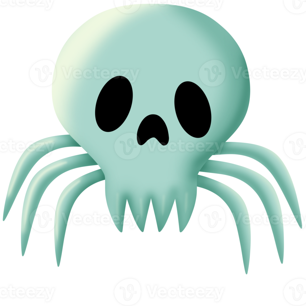 Spider skull ghost png