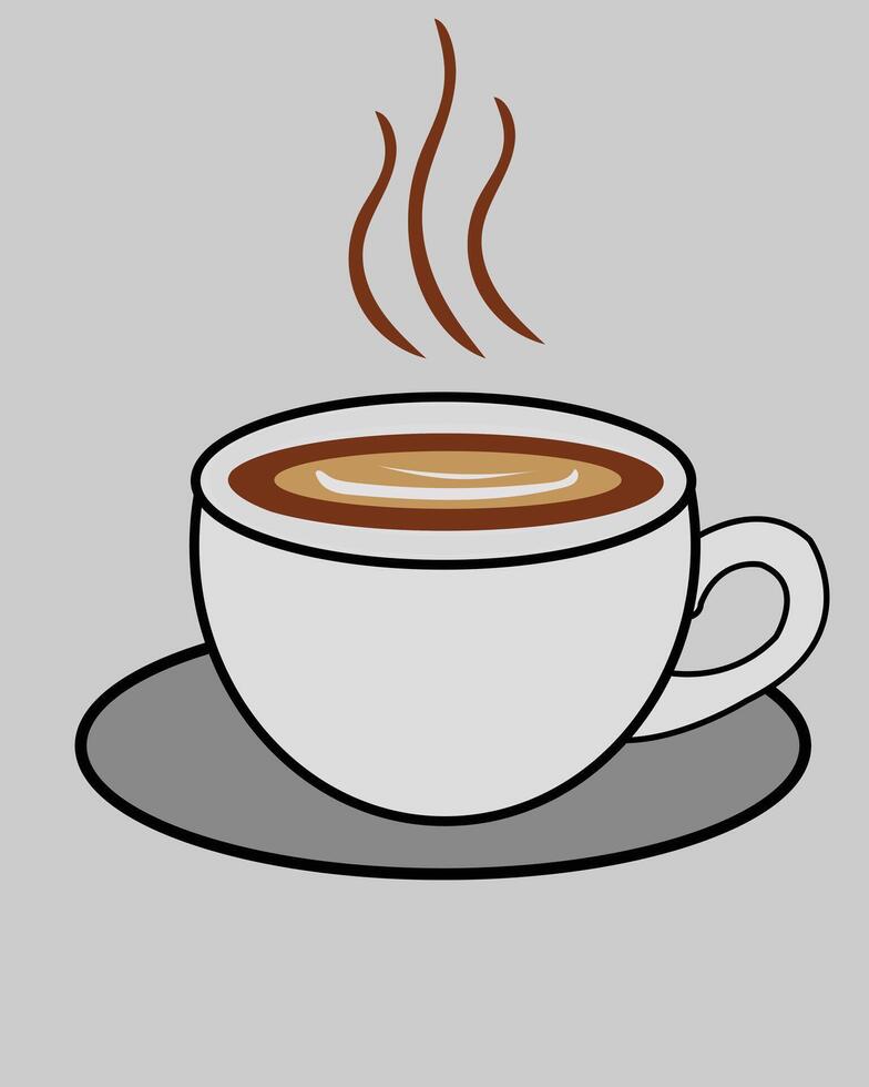 Coffee cup icon on white background. Coffee cup logo, Hot coffee in a mug, Coffee cup icon for mobile, logo, ui, app, web and graphic design vector
