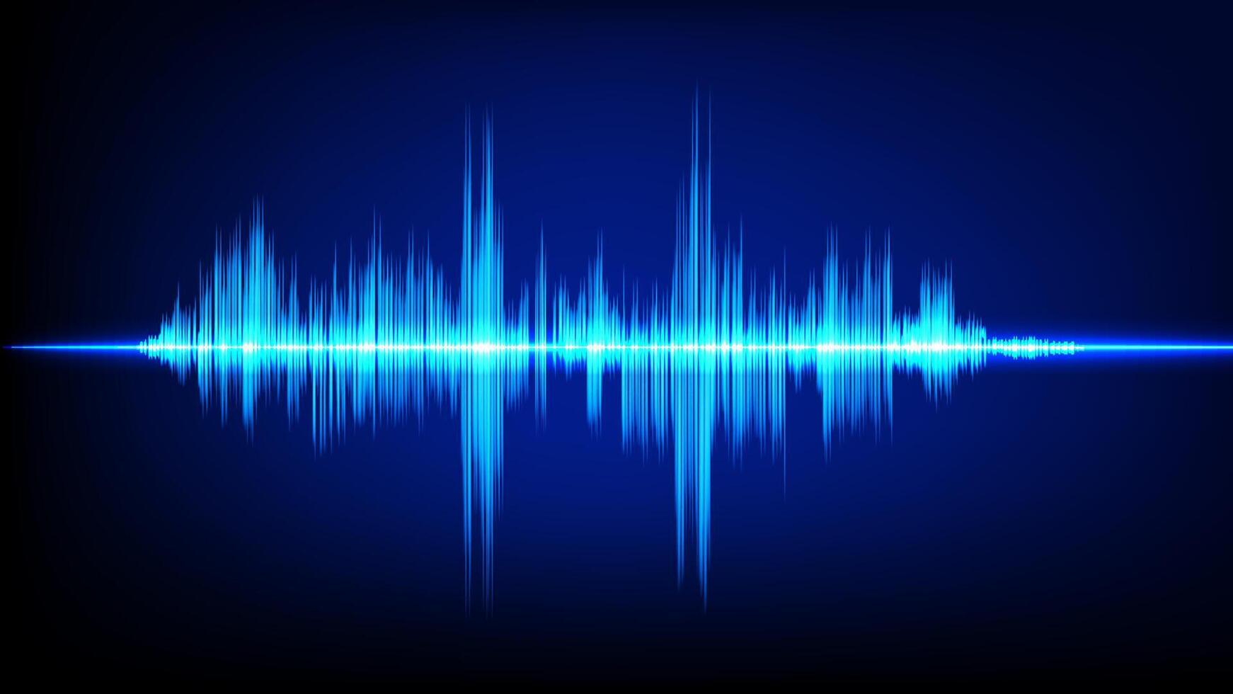 Abstract Sound Wave Blue Digital Frequency wavelength graphic design Illustration vector