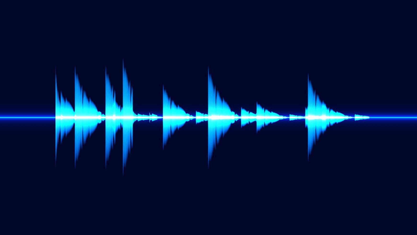 Abstract Sound Wave Blue Digital Frequency wavelength graphic design Illustration vector