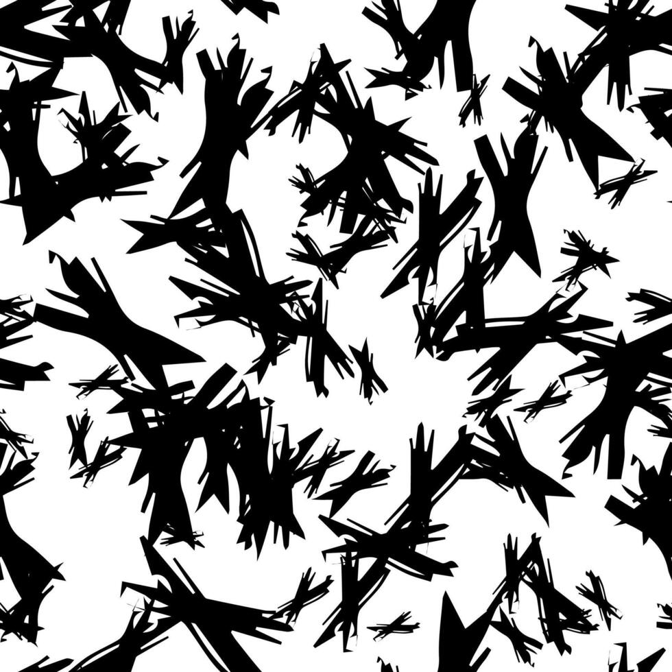 Seamless pattern with hand drawn cross symbols vector