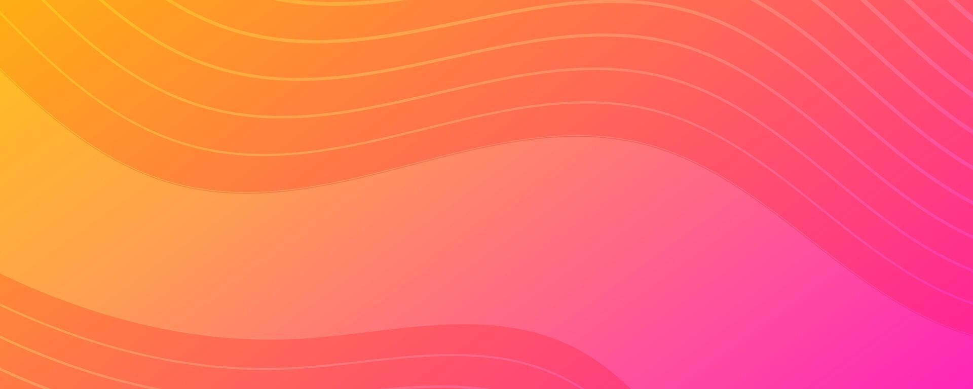 Modern colorful gradient background with wave lines vector