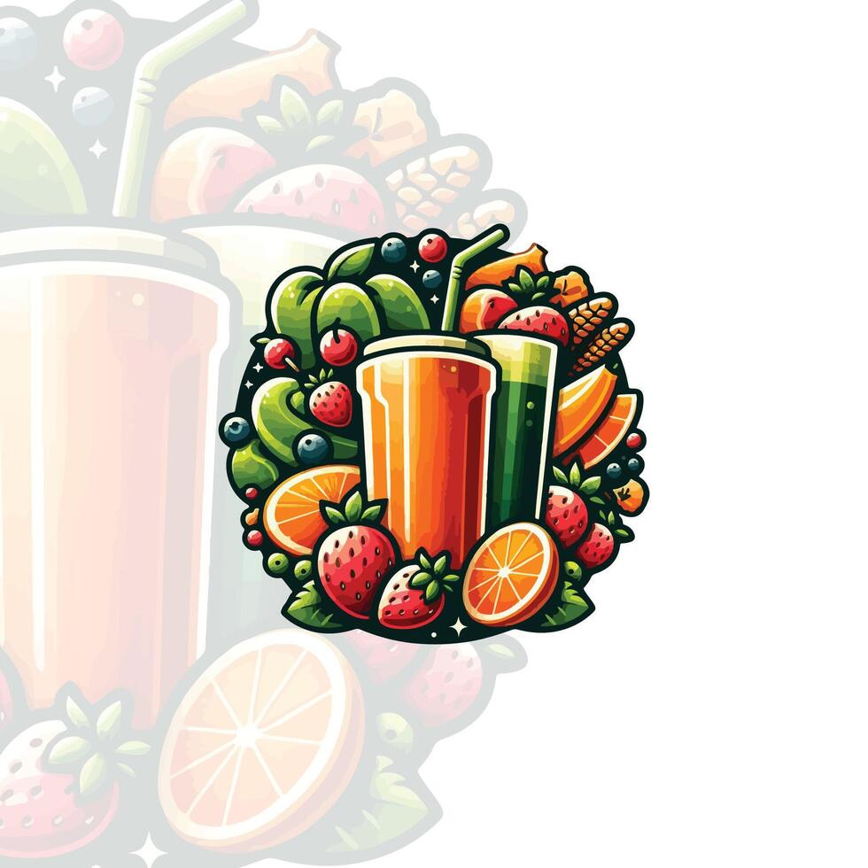 vibrant logo for a fruit shop vector