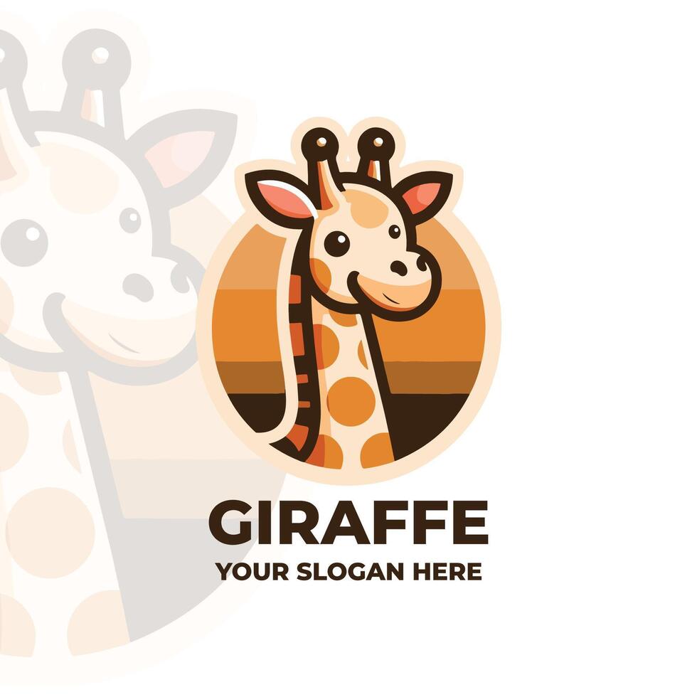 Awesome Giraffe Logo Design vector