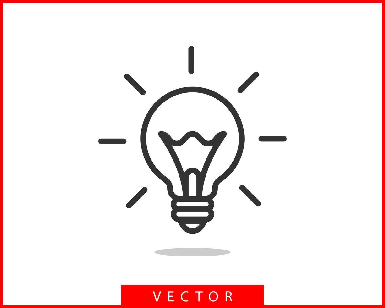Light bulb icon . Llightbulb idea logo concept. Lamp electricity icons web design element. Led lights isolated silhouette. vector