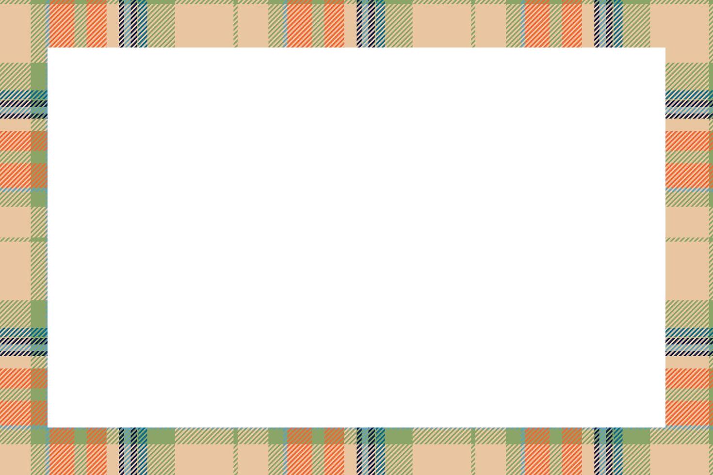 Vintage frame . Scottish border pattern retro style. Tartan plaid ornament. vector