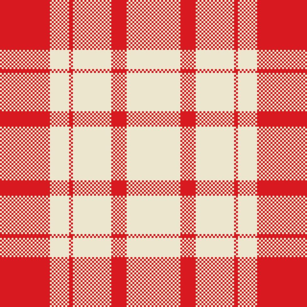 Pixel background design. Modern seamless pattern plaid. Square texture fabric. Tartan scottish textile. Beauty color madras ornament. vector
