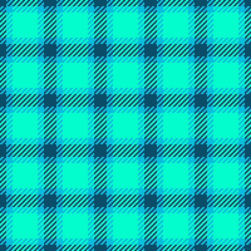 Bathroom background plaid tartan, halloween fabric pattern. Floor check seamless textile texture in cyan and bright colors. vector