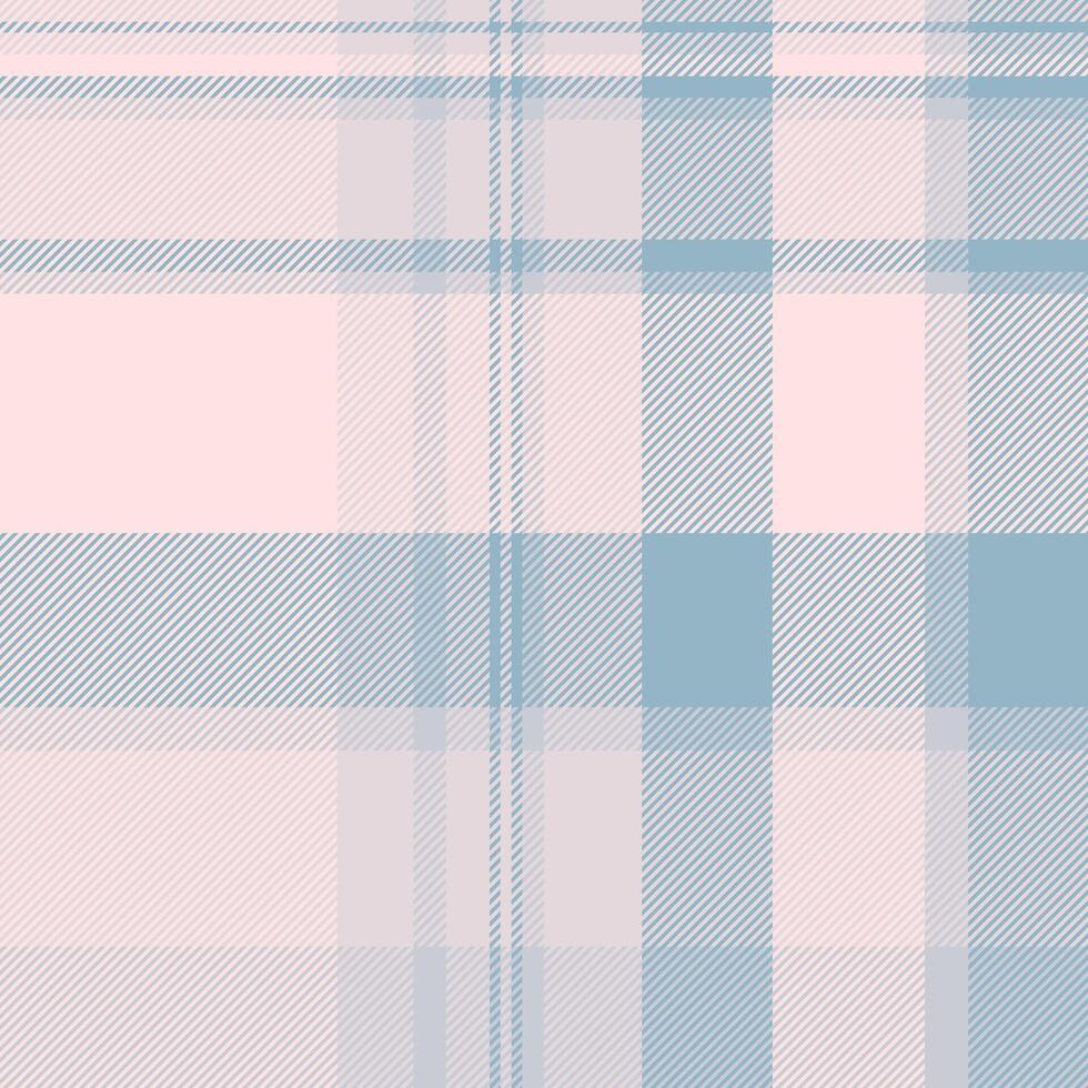 Handkerchief check plaid, jersey pattern tartan fabric. Goose textile background texture seamless in white and misty rose colors. vector
