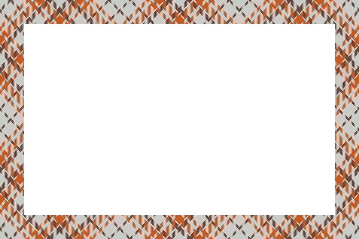 Vintage frame . Scottish border pattern retro style. Tartan plaid ornament. vector