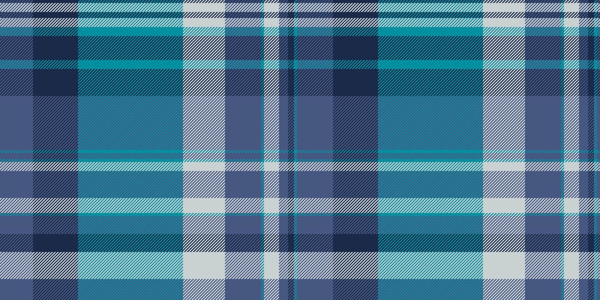 Wallpaper tartan texture pattern, identity seamless check plaid. Hobby textile background fabric in blue and cyan colors. vector