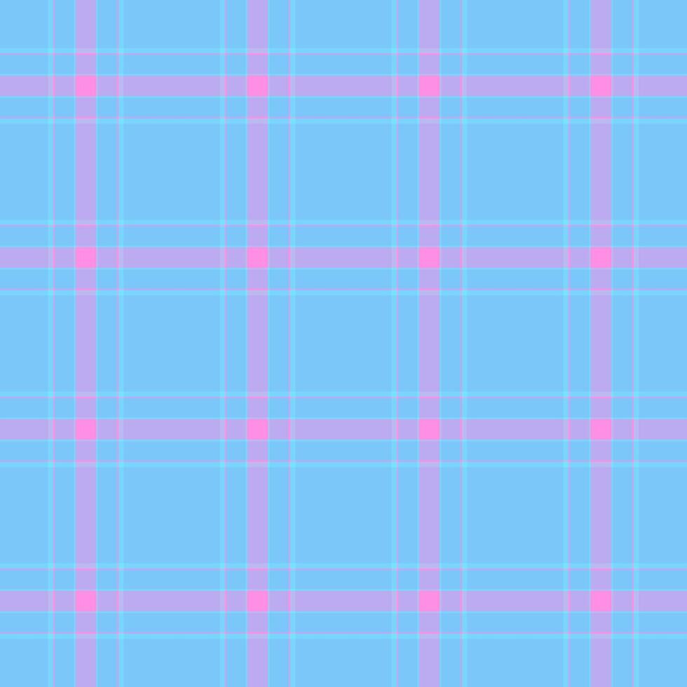 Real plaid pattern fabric, poster tartan check textile. Attire background texture seamless in cyan and light colors. vector