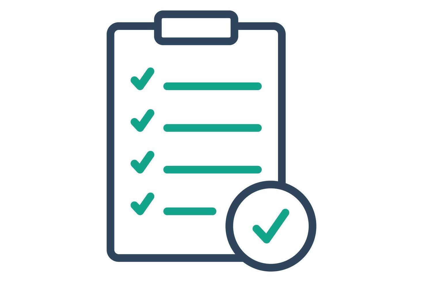 Meal plan icon. menu list with check marks. icon related to monitor nutrition. line icon style. health elements illustration vector