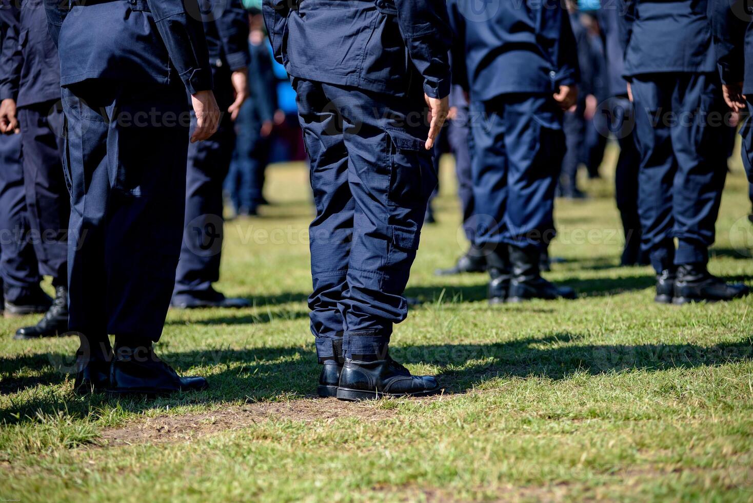 Riot police control the crowd.. photo
