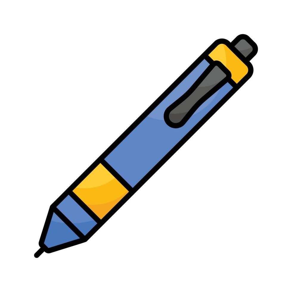 Premium quality pen icon, ideal for writing, drawing, and creative applications vector