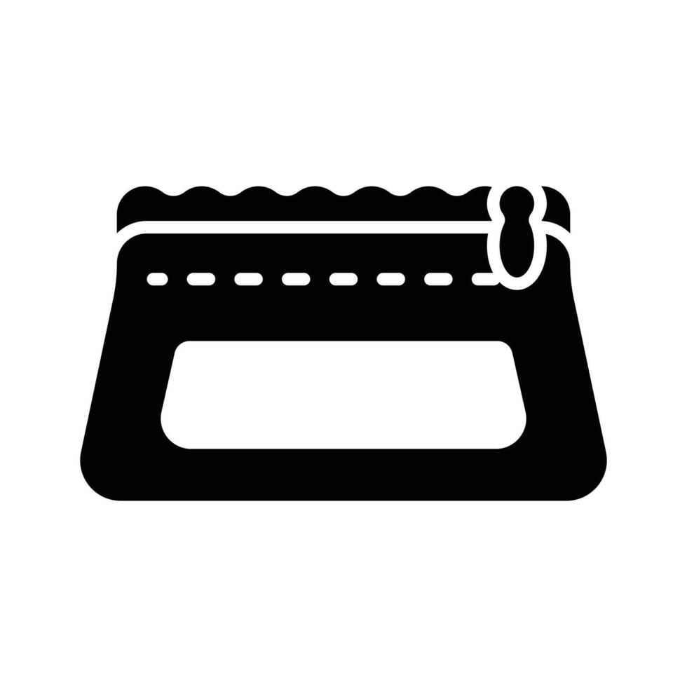 Creatively crafted stationery case icon, perfect for organizing pens, pencils, and other writing tools vector