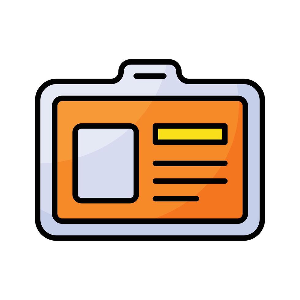 Student id card design, entry pass icon in modern style vector