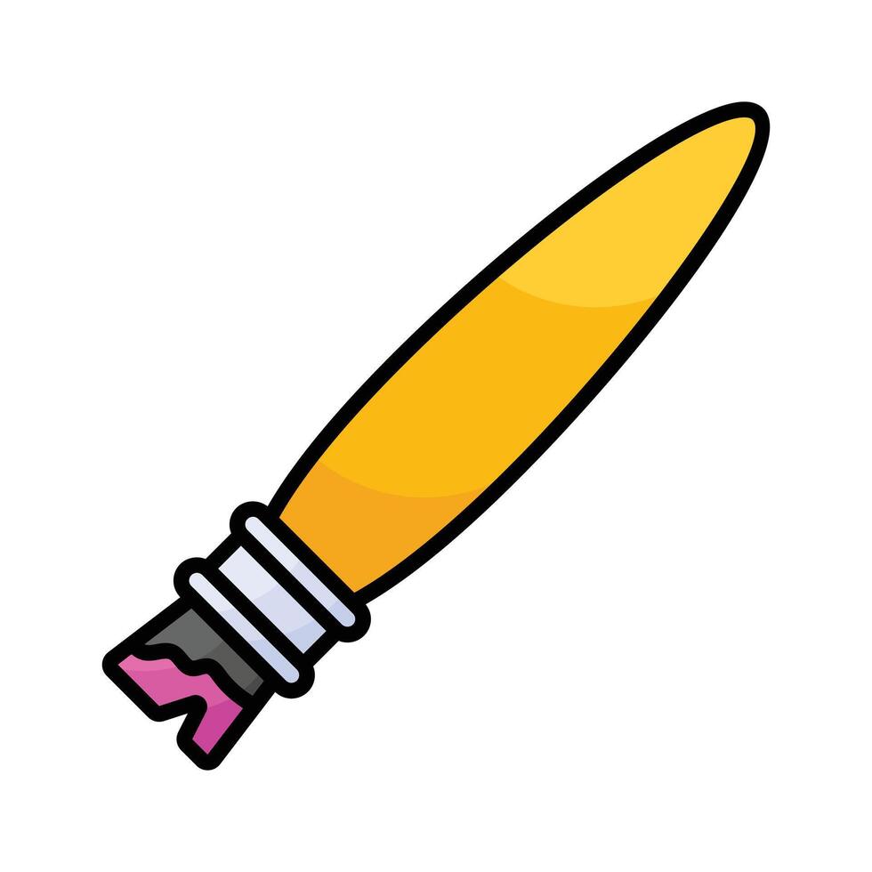Handcrafted modern flat of paint brush, customizable icon vector