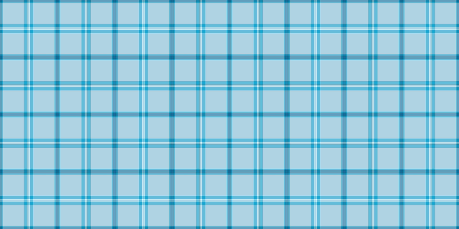 Down seamless plaid fabric, diagonal tartan check textile. Napkin background pattern texture in cyan and light blue colors. vector