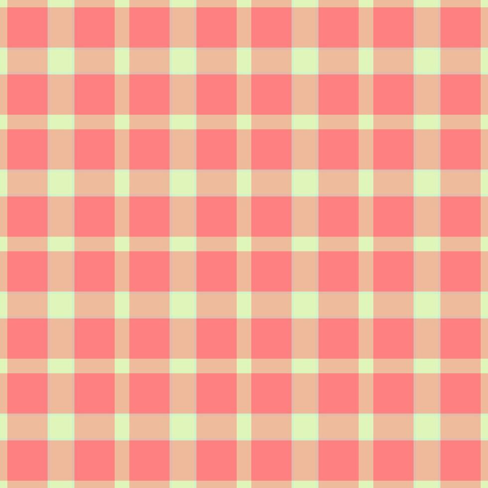 Faded texture check plaid, platform seamless background . Packaging tartan pattern fabric textile in light and orange colors. vector