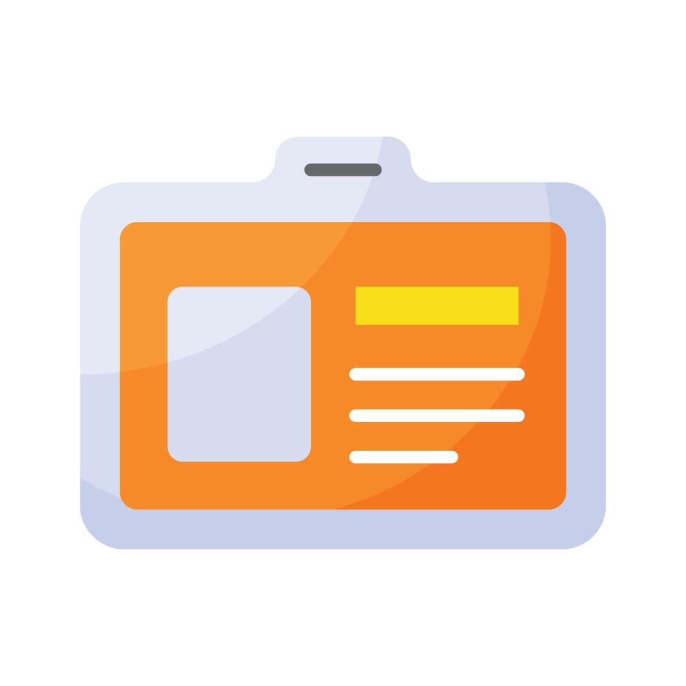 Student id card design, entry pass icon in modern style vector