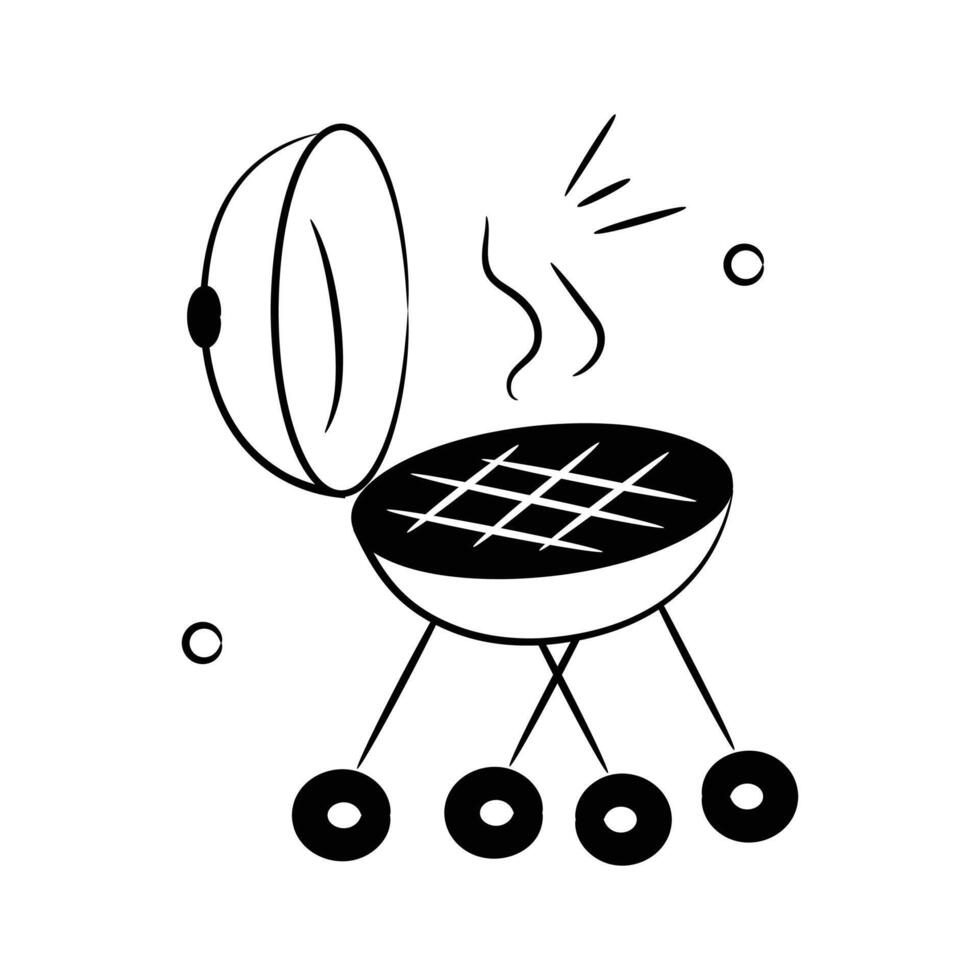 An amazing Bbq grill design in modern style, easy to use icon vector